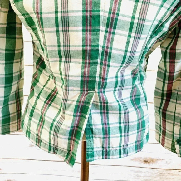 AMERICAN EAGLE Women Long Sleeve Button Down Plaid Collared Jacket Small Petite - Picture 8 of 11